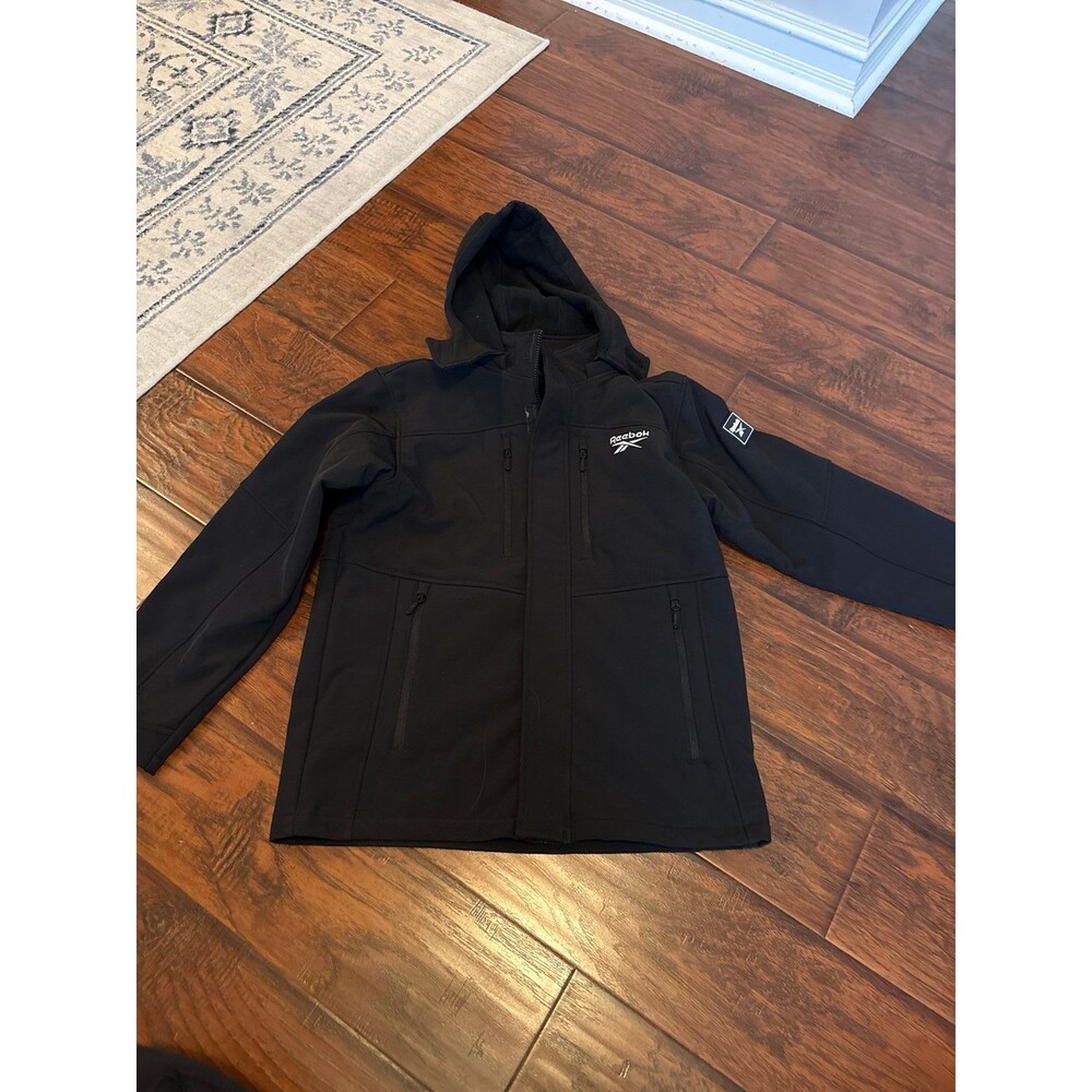 Reebok Lightweight Jacket Boys Large 14/16 | Black Zip-Up